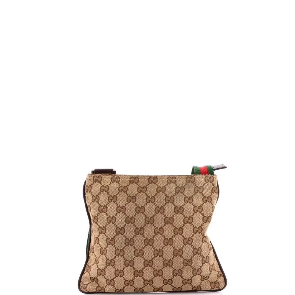 Gucci Web Strap Zip Messenger Bag Gg #239244G11B - Picture 3 of 7